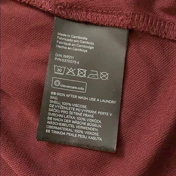 H&M / Burgundy Dress Top - Sleeveless - Picture 7 of 10